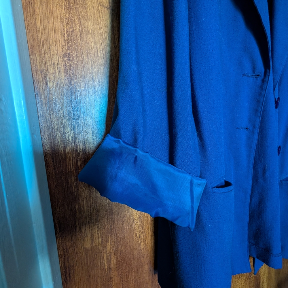 Women's Vintage Blue Blazer - Picture 6 of 6